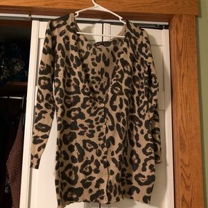 Cheetah print cardigan